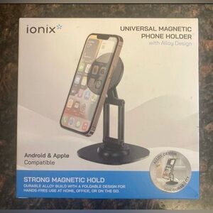 Ionix Universal Magnetic Phone Holder - Black - Home or Vehicle